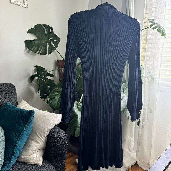 Max Studio Navy Knit Midi Dress - Picture 3 of 3
